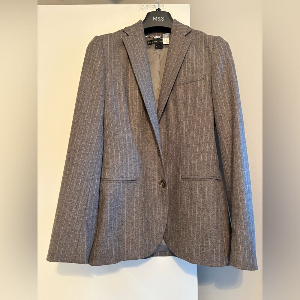 Ralph Lauren Black Label Gray Striped Blazer